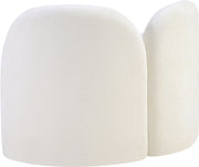 Daphne Chenille Fabric Upholstered Chair in Cream - 44001Cream-C