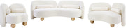 Daphne Chenille Fabric Upholstered Chair in Cream - 44001Cream-C