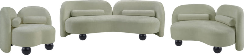Daphne Chenille Fabric Upholstered Chair in Mint - 44001Mint-C