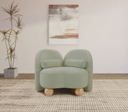 Daphne Chenille Fabric Upholstered Chair in Mint - 44001Mint-C