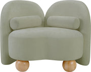 Daphne Chenille Fabric Upholstered Chair in Mint - 44001Mint-C