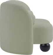 Daphne Chenille Fabric Upholstered Chair in Mint - 44001Mint-C