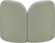 Daphne Chenille Fabric Upholstered Chair in Mint - 44001Mint-C