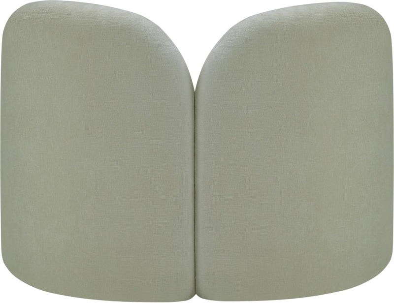 Daphne Chenille Fabric Upholstered Chair in Mint - 44001Mint-C