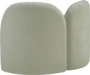 Daphne Chenille Fabric Upholstered Chair in Mint - 44001Mint-C