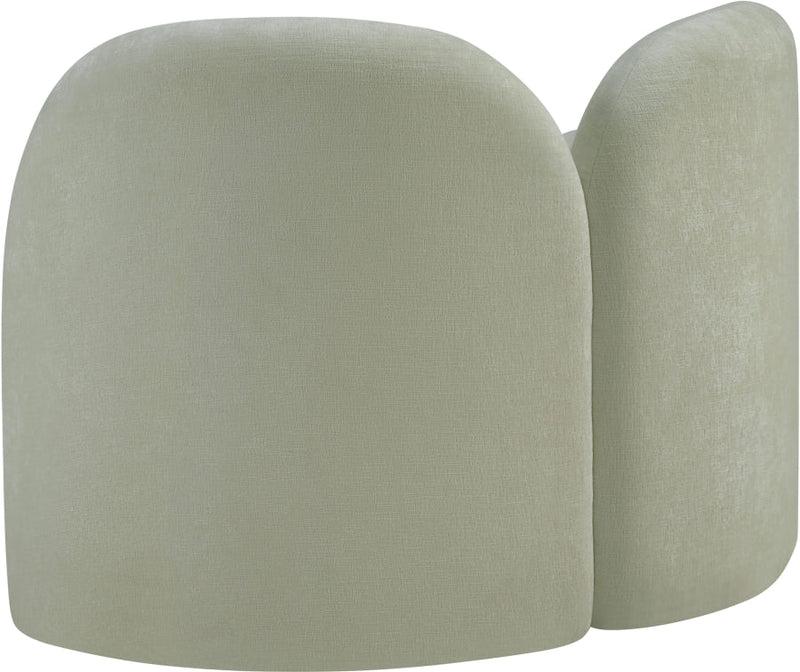 Daphne Chenille Fabric Upholstered Chair in Mint - 44001Mint-C