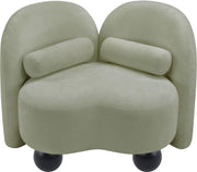 Daphne Chenille Fabric Upholstered Chair in Mint - 44001Mint-C