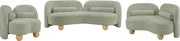 Daphne Chenille Fabric Upholstered Chair in Mint - 44001Mint-C
