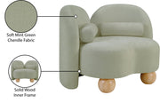 Daphne Chenille Fabric Upholstered Chair in Mint - 44001Mint-C