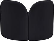 Daphne Velvet Upholstered Chair in Black - 44002Black-C