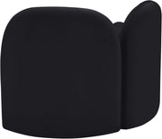 Daphne Velvet Upholstered Chair in Black - 44002Black-C