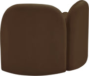Daphne Velvet Upholstered Chair in Brown - 44002Brown-C