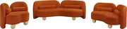 Daphne Velvet Upholstered Chair in Cognac - 44002Cognac-C