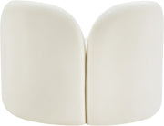 Daphne Velvet Upholstered Chair in Cream - 44002Cream-C