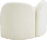 Daphne Velvet Upholstered Chair in Cream - 44002Cream-C