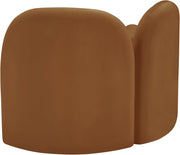 Daphne Velvet Upholstered Chair in Saddle - 44002Saddle-C