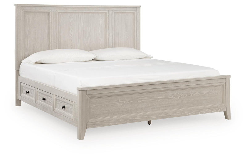Darbonton Dove White King Panel Storage Bed - PCB853B4