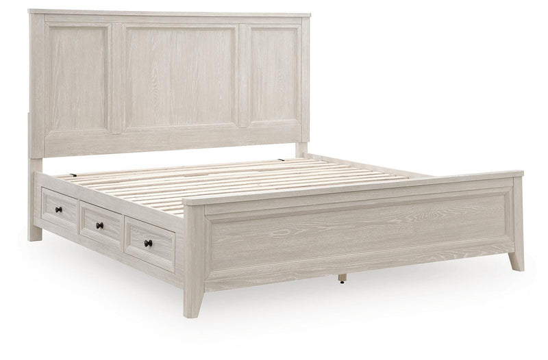 Darbonton Dove White King Panel Storage Bed - PCB853B4