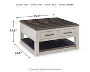 Darborn Coffee Table with 1 End Table in Gray/Brown - PKG015860