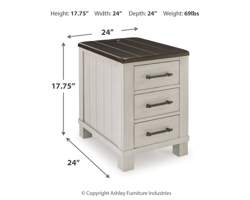 Darborn Coffee Table with 1 End Table in Gray/Brown - PKG015860