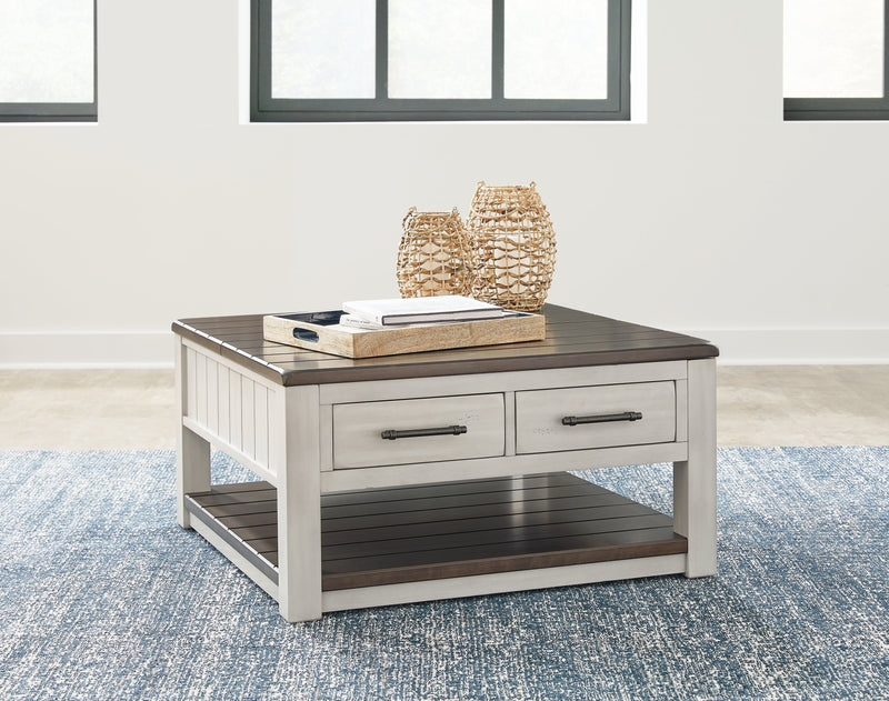 Darborn Coffee Table with 1 End Table in Gray/Brown - PKG015860