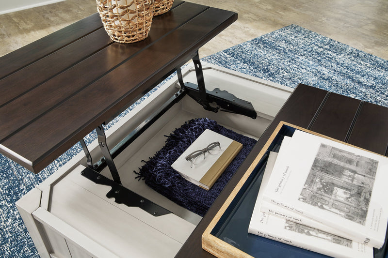 Darborn Coffee Table with 1 End Table in Gray/Brown - PKG015860