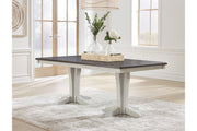 Darborn Gray/Brown Dining Table, 4 Chairs and Bench - Gate FurnitureDining Room Set