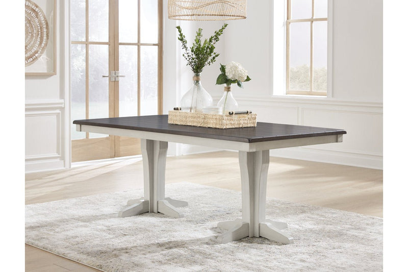 Darborn Gray/Brown Dining Table, 4 Chairs and Bench - Gate FurnitureDining Room Set