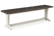 Darborn Gray/Brown Dining Table, 4 Chairs and Bench - Gate FurnitureDining Room Set