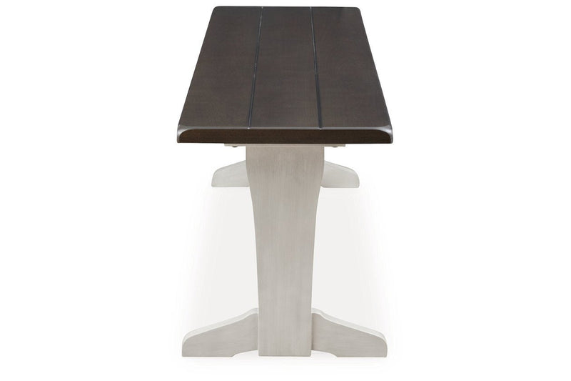 Darborn Gray/Brown Dining Table, 4 Chairs and Bench - Gate FurnitureDining Room Set