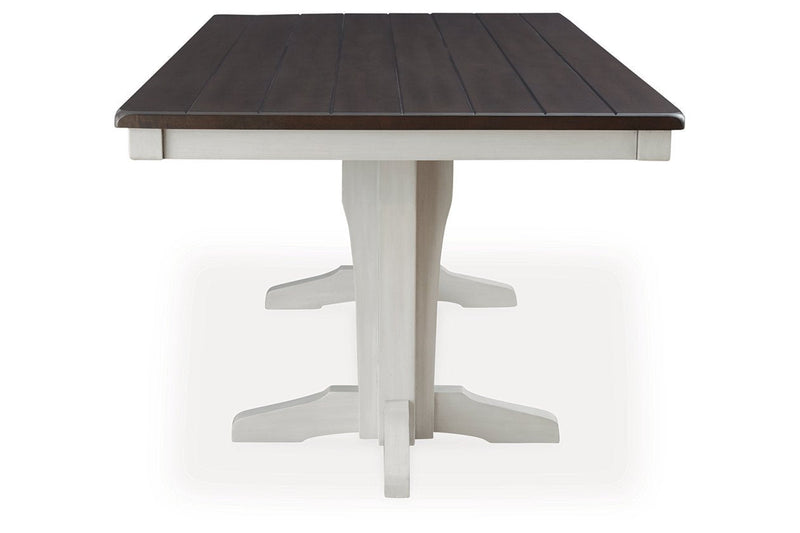 Darborn Gray/Brown Dining Table, 4 Chairs and Bench - Gate FurnitureDining Room Set
