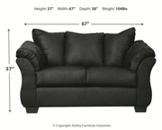 Darcy Black Living Room Set - Gate Furniture