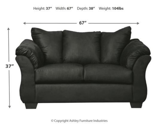 Darcy Black Living Room Set - Gate Furniture