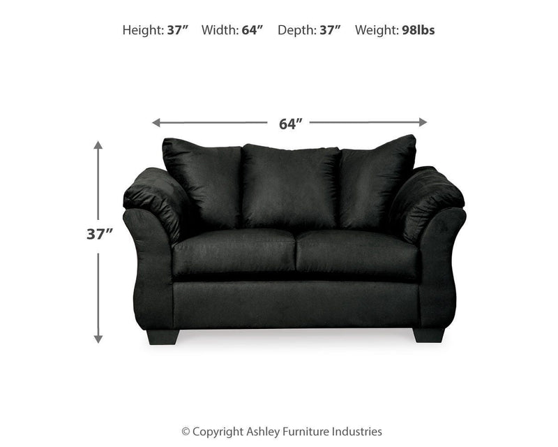 Darcy Black Loveseat and 2 Recliners - 75008U13