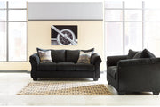 Darcy Black Loveseat - Gate FurnitureLoveseat