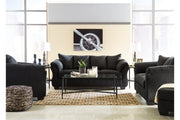 Darcy Black Loveseat - Gate FurnitureLoveseat