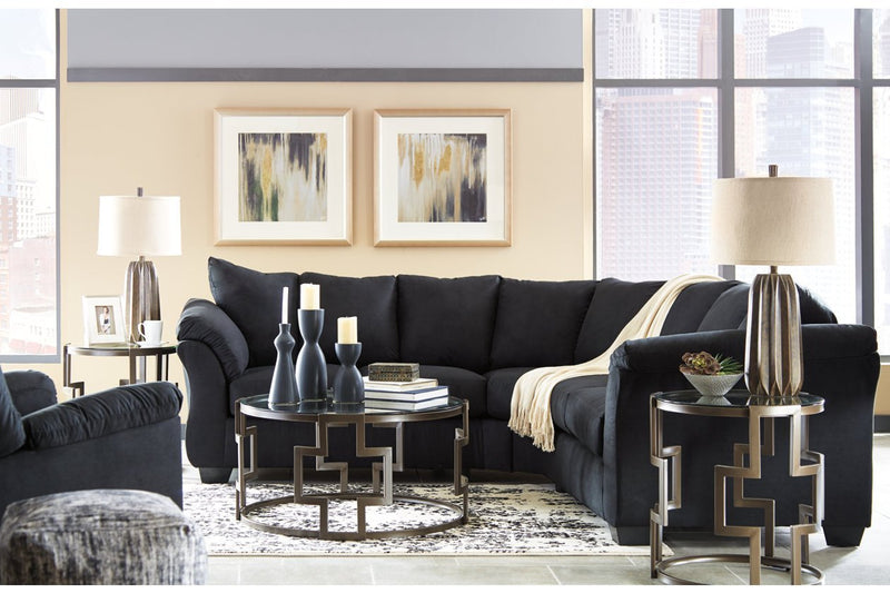 Darcy Black Recliner - Gate FurnitureRecliner