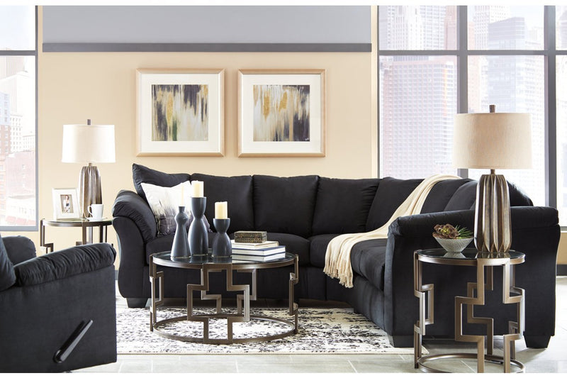 Darcy Black Recliner - Gate FurnitureRecliner