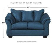 Darcy Blue Living Room Set - Gate FurnitureLiving Room Set