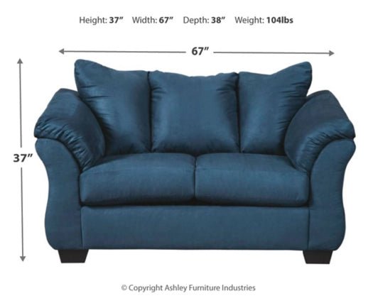 Darcy Blue Living Room Set - Gate FurnitureLiving Room Set