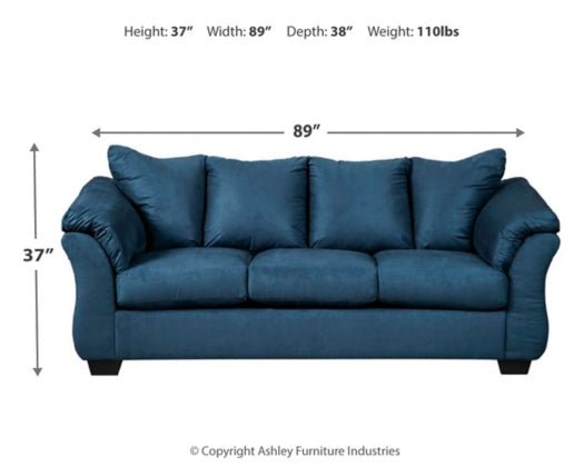 Darcy Blue Living Room Set - Gate FurnitureLiving Room Set