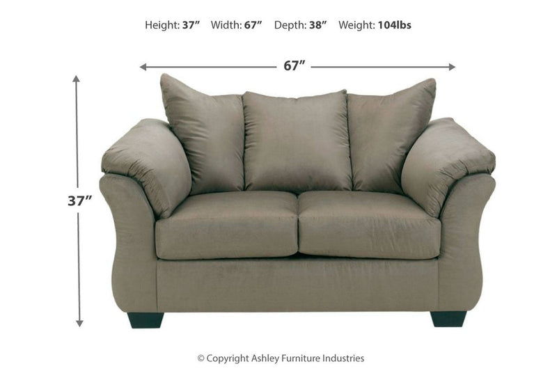 Darcy Cobblestone Loveseat - Gate FurnitureLoveseat