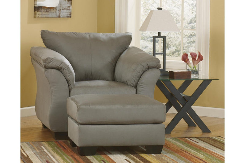 Darcy Cobblestone Ottoman - Gate FurnitureOttoman