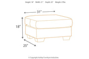 Darcy Cobblestone Ottoman - Gate FurnitureOttoman