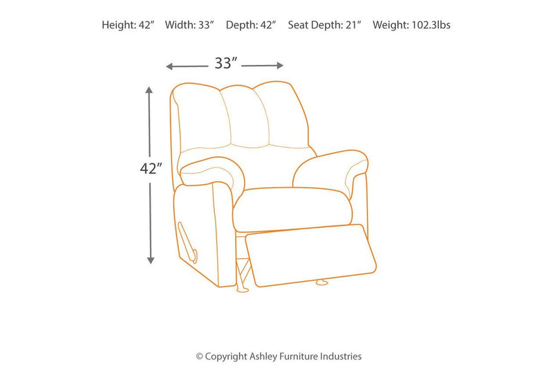 Darcy Cobblestone Recliner - Gate FurnitureRecliner
