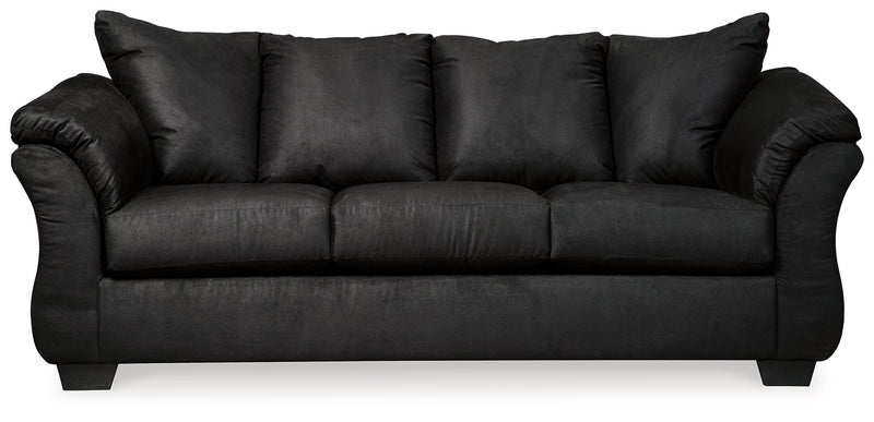 Darcy Sofa, Loveseat, Chair and Ottoman in Black - PKG001683