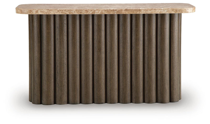 Darimore Burnished Brown Sofa Table - T984-4