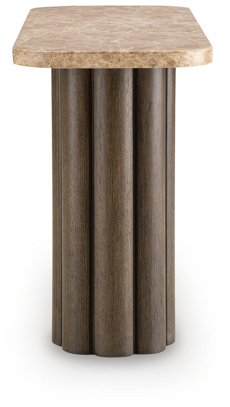 Darimore Burnished Brown Sofa Table - T984-4