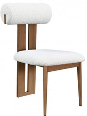Dario Boucle Fabric Upholstered Dining Chair in Cream, Set of 2 - 916Cream-C