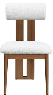 Dario Boucle Fabric Upholstered Dining Chair in Cream, Set of 2 - 916Cream-C
